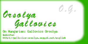orsolya gallovics business card
